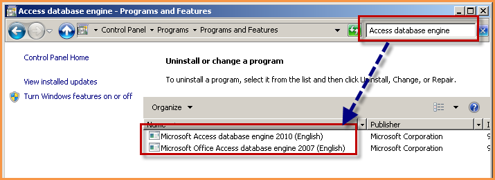 microsoft 2007 access database engine